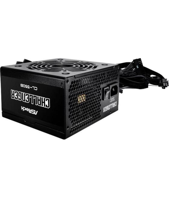 Fuente alimentacion asrock cl-550b,psu,550w,80 plus bronze,120mm,active pfc,pci-e (6+2 pin)x4,sata (5 pin)x4
