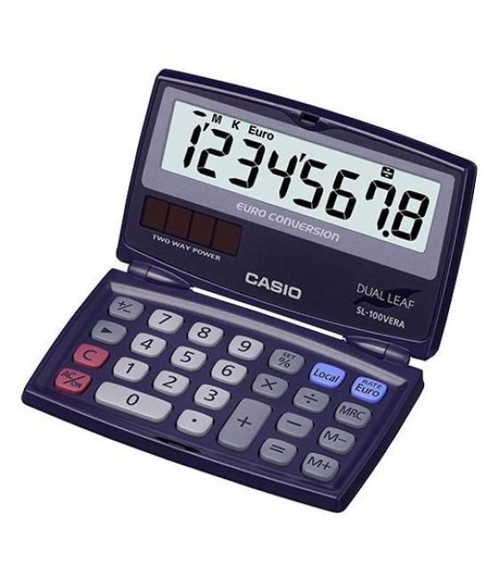 Casio calculadora bolsillo 8 digitos pantalla grande lcd azul marino