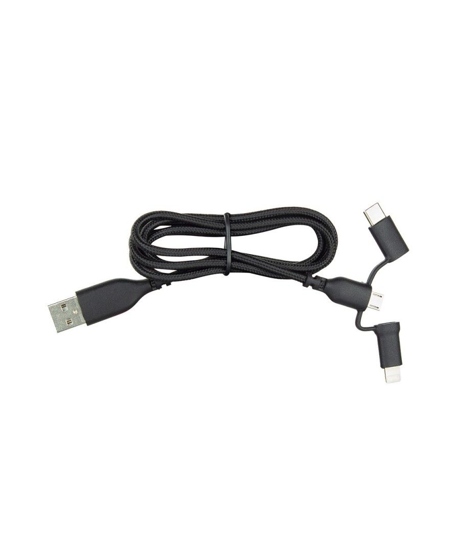 EWENT 3 EN 1, USB-A a Lightning, USB-C y Micro-USB - Imagen 5