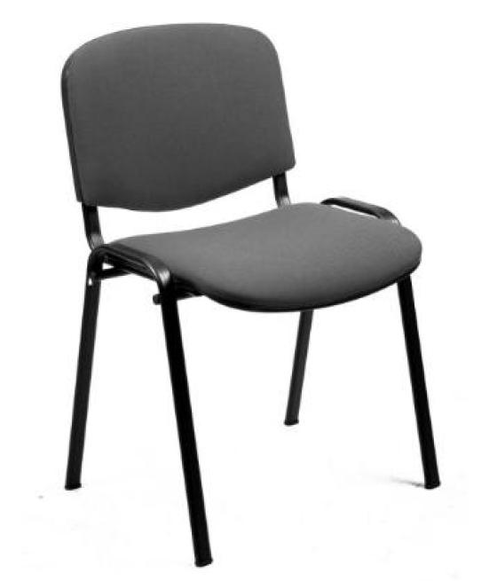 Unisit silla confidente dado tapizada gris