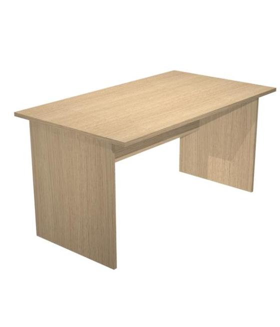 Artexport mesa escritorio presto 140 con patas panel laterales tablero de 22mm roble