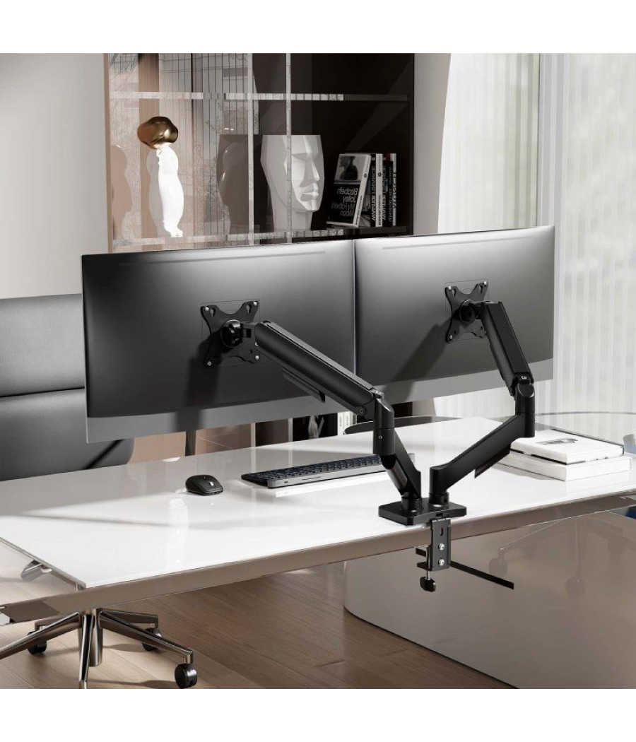 Soporte para 2 monitores aisens dt32tsr-357/ hasta 9kg