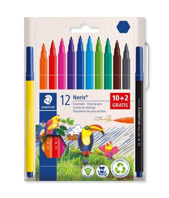Staedtler rotuladores noris 326 c/surtidos estuche 10 2 ud de regalo