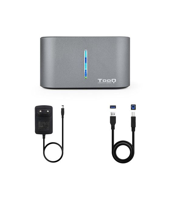 TooQ TQDS-805G base de conexión para disco duro USB 3.2 Gen 1 (3.1 Gen 1) Type-B Aluminio - Imagen 5