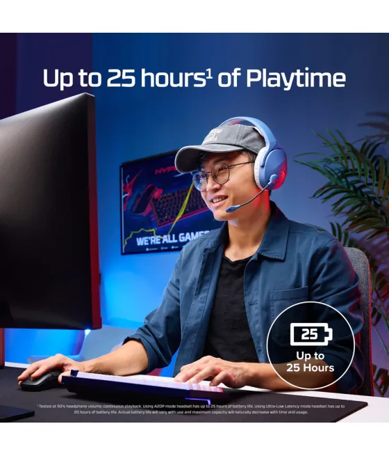 Hp hyperx cloud jet: auriculares gaming inalámbricos (negro)