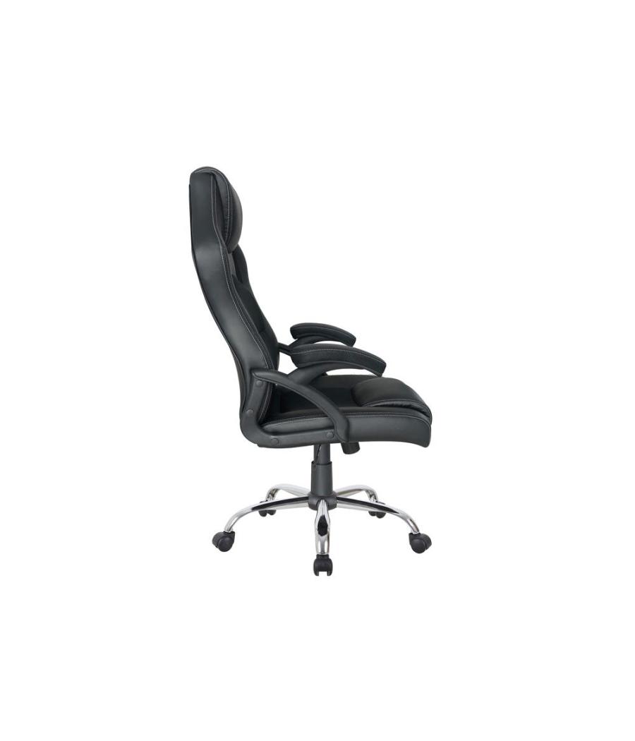 Silla de oficina equip 651016 negra respaldo acolchado ergonomica