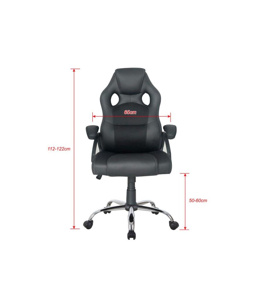 Silla de oficina equip 651016 negra respaldo acolchado ergonomica