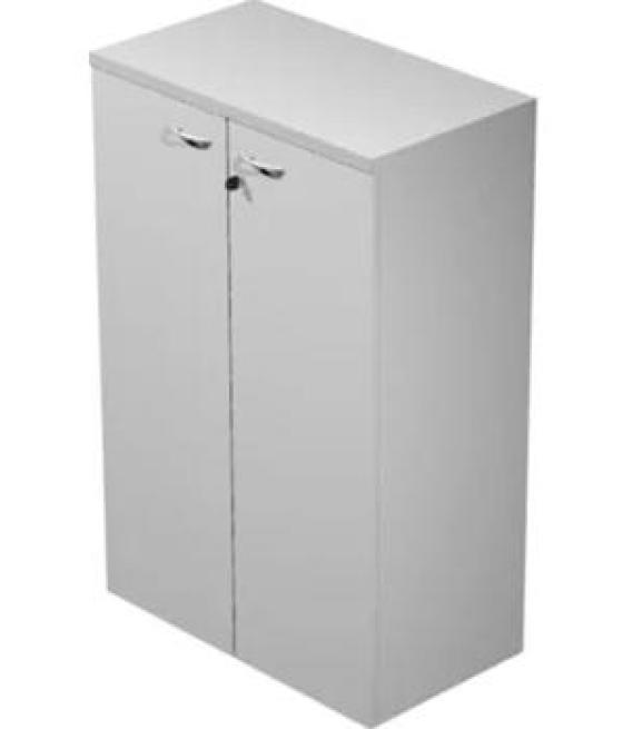 Artexport armario medio presto con puertas 2 estantes 22mm regulables con trasera gris