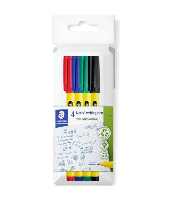 Staedtler rotuladores noris writing pen 307 punta fina c/surtidos estuche 4 ud