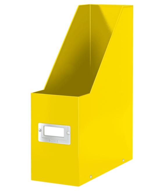 Revistero leitz click & store cartón forrado color amarillo 103x170x235 mm