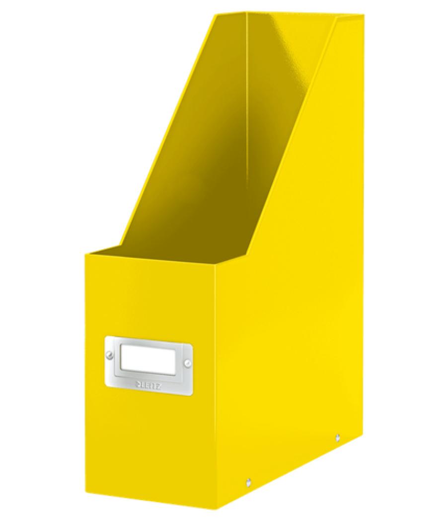 Revistero leitz click & store cartón forrado color amarillo 103x170x235 mm