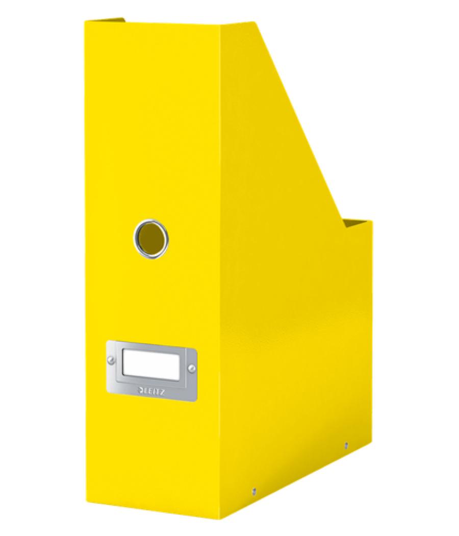 Revistero leitz click & store cartón forrado color amarillo 103x170x235 mm