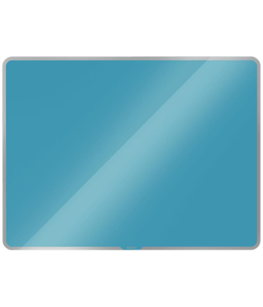 Pizarra cristal leitz cosy magnética color azul 800x600 mm