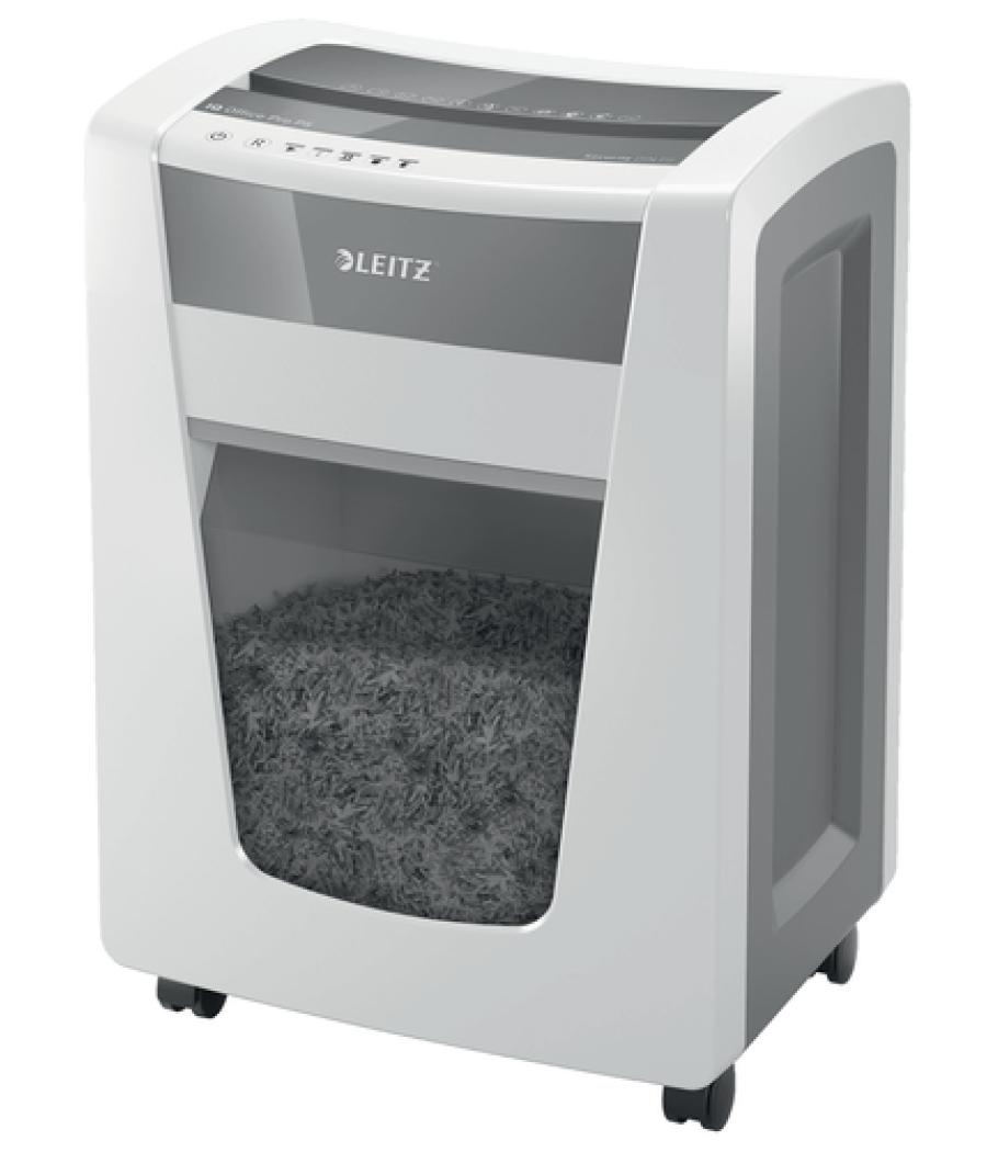 Destructora de documentos leitz iq office pro p5 capacidad de corte 15 hojas destruye grapas y clips 30