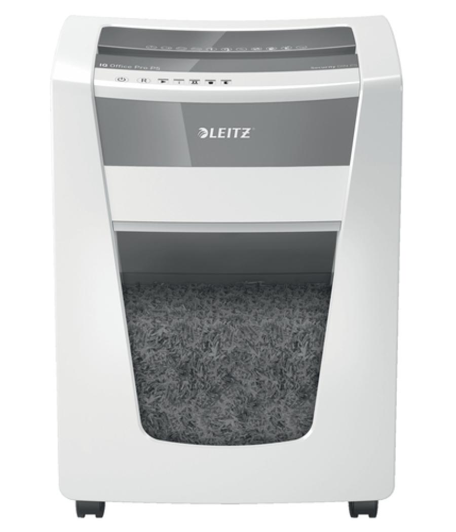 Destructora de documentos leitz iq office pro p5 capacidad de corte 15 hojas destruye grapas y clips 30