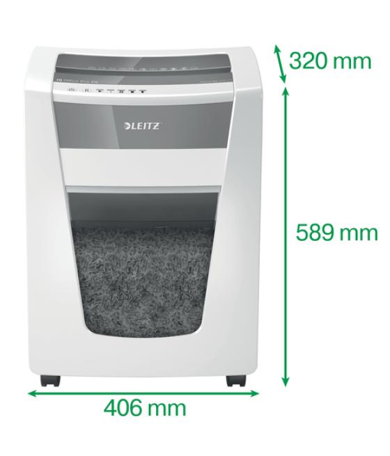 Destructora de documentos leitz iq office pro p5 capacidad de corte 15 hojas destruye grapas y clips 30
