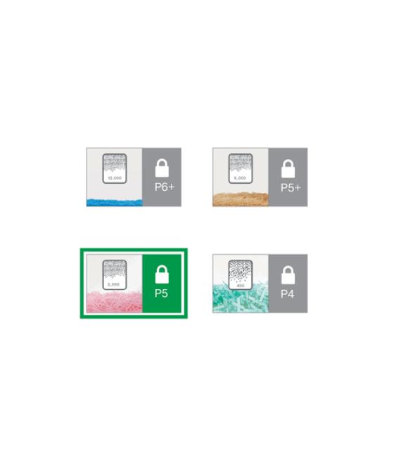 Destructora de documentos leitz iq office pro p5 capacidad de corte 15 hojas destruye grapas y clips 30