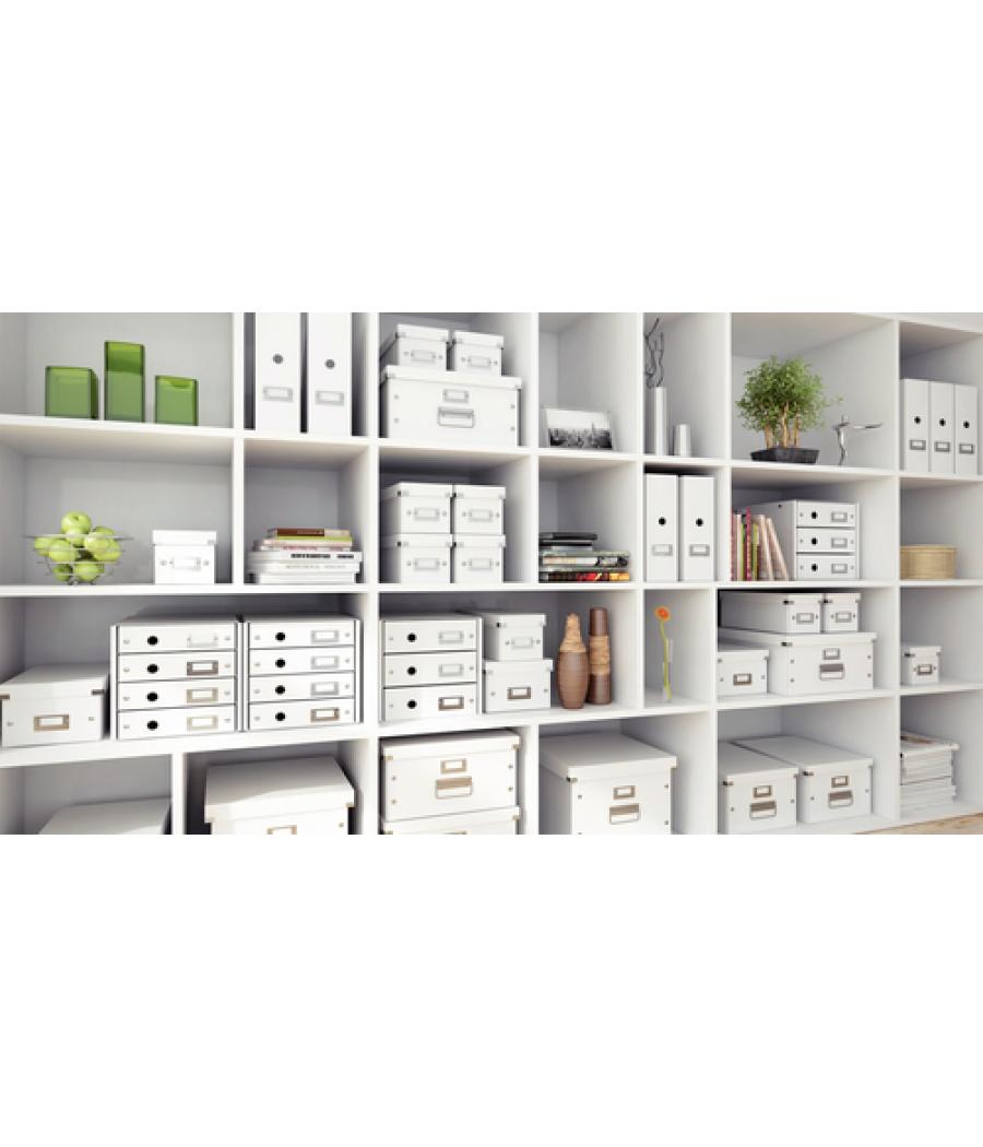 Caja de almacénamiento leitz click&store dvd box color blanco 206x147x352 mm