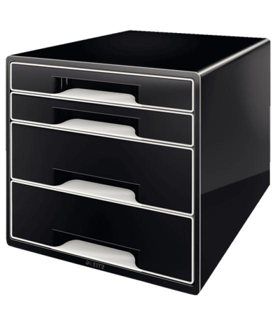 Fichero cajones de sobremesa leitz dual desk cube 2 cajones grandes y 2 pequeños color negro/antracita