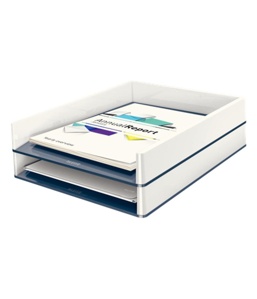 Bandeja sobremesa plástico leitz wow dual blanco/gris 267x49x336 mm