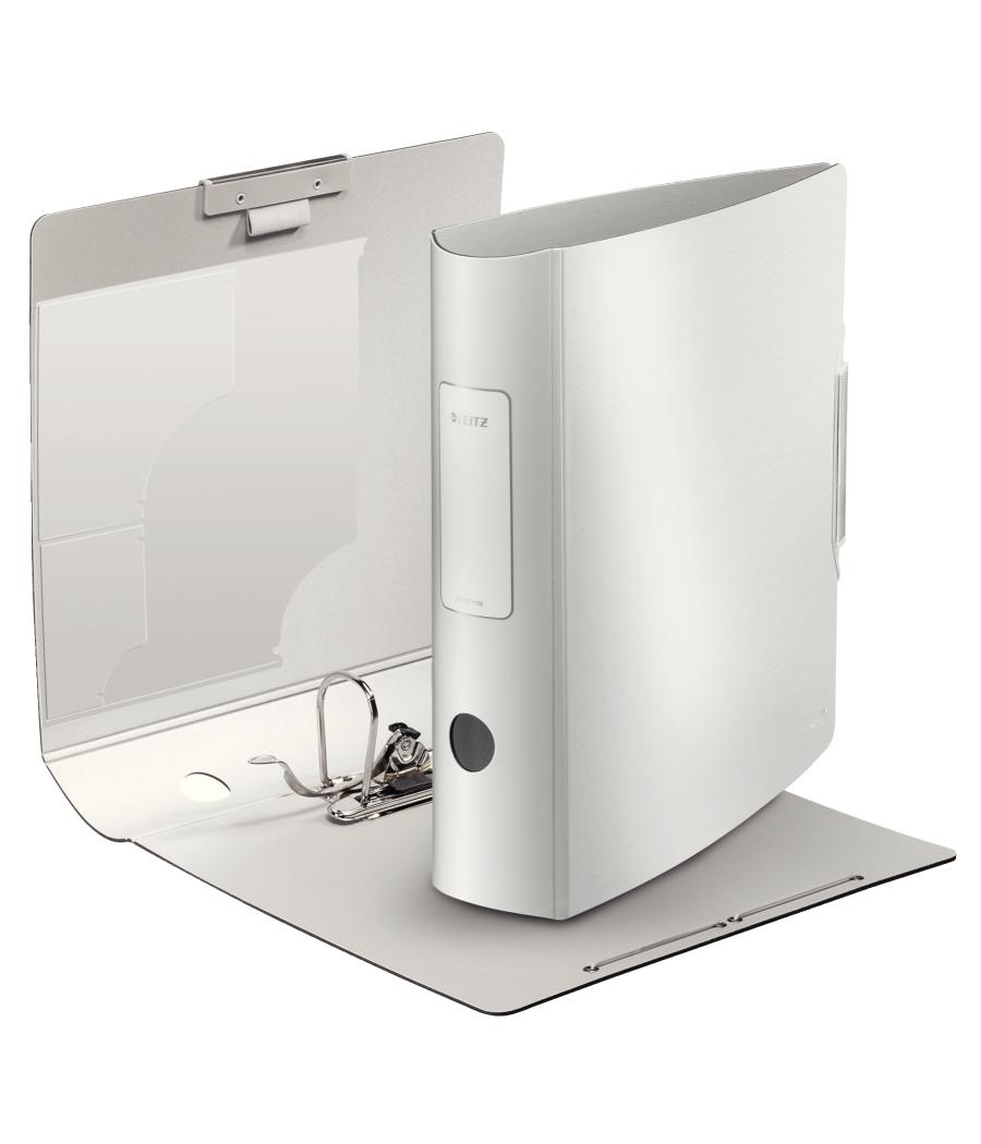 Archivador de palanca leitz active solid polyfoam 180 din a4 lomo 82 mm color blanco artico