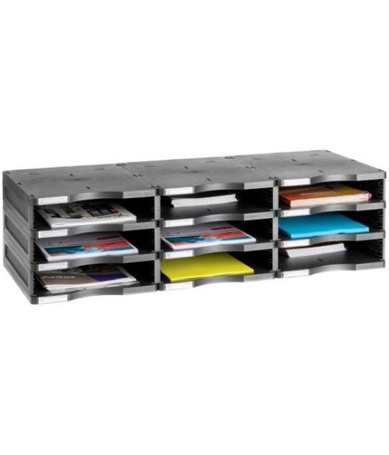 Archivo 2000 módulo archivodoc 9 huecos estandar para formato din a4 360x900x405 mm negro