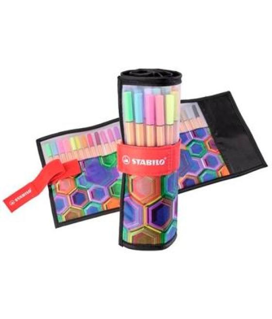 Stabilo rotuladores point 88 arty line c/surtidos estuche rollerset 25 ud