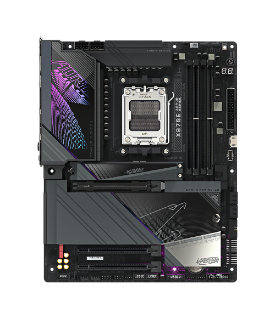 Gigabyte placa base x870e aorus master - compatible con cpus amd ryzen 9000, vrm digital de 16+2+2 fases, hasta 8200mhz ddr5 (oc