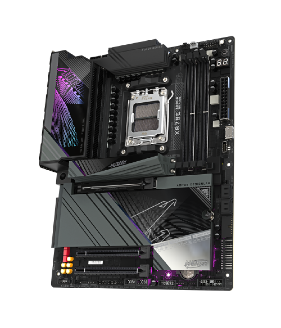 Gigabyte placa base x870e aorus master - compatible con cpus amd ryzen 9000, vrm digital de 16+2+2 fases, hasta 8200mhz ddr5 (oc