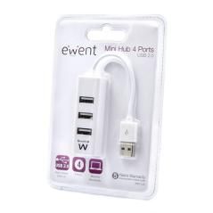 EWENT EW1122 MINI-HUB USB 4 PUERTOS BLANCO - Imagen 7