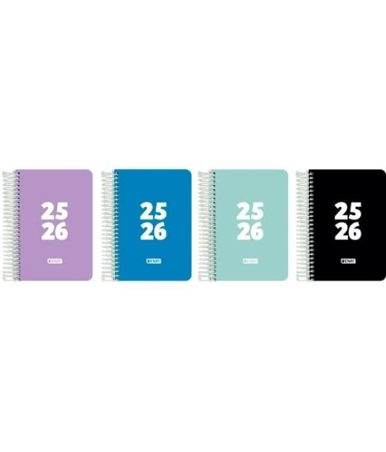 Enri agenda escolar teens espiral 4º dp t/plástico c/surtidos 2025-2026 castellano