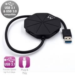EWENT EW1138 Hub 4 Puertos USB 3.1 Gen1 (USB 3.0) - Imagen 10