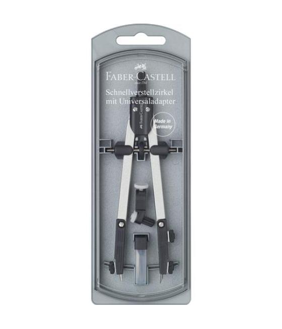 Faber castell compás articulado de ajuste rápido adaptador universal 17cm   accesorios