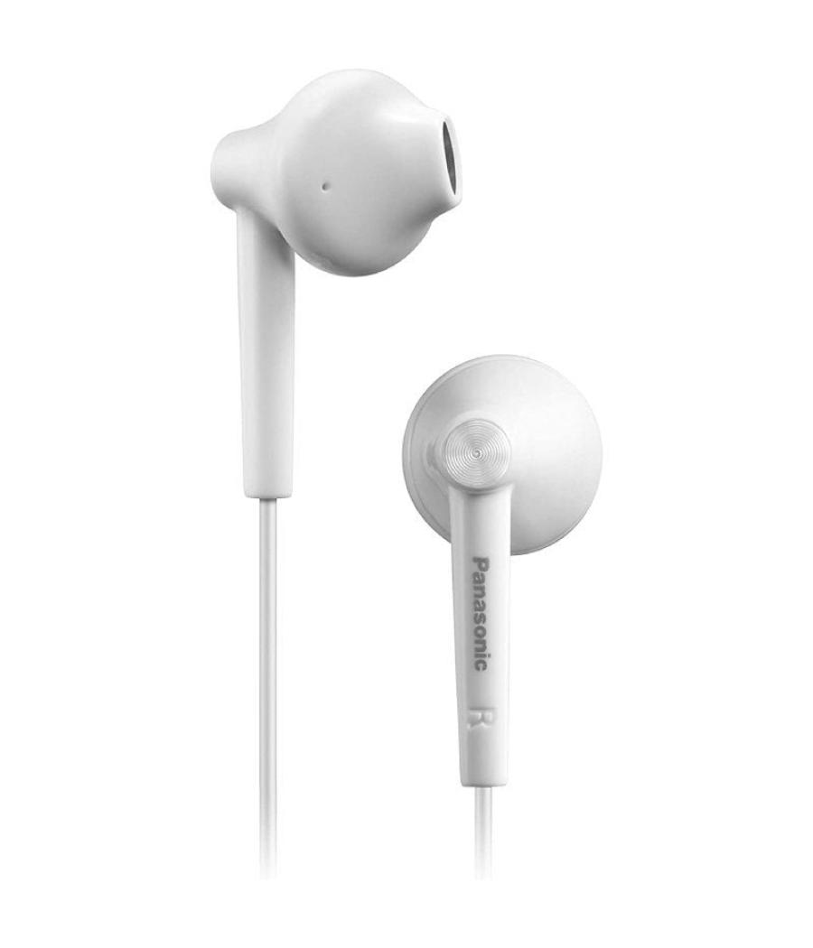 Auriculares intrauditivos panasonic rp-tcm55/ con micrófono/ jack 3.5/ blancos
