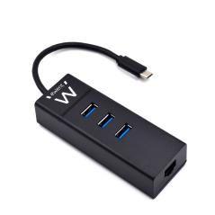 EWENT EW1141 Hub Tipo-C 3Pts.USB 3.1+1pto. GIGABIT - Imagen 8