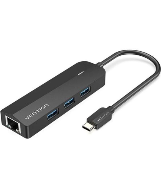 Docking usb tipo-c vention tgpbb/ 3xusb/ 1xrj45/ 1xmicro b pd/ negro