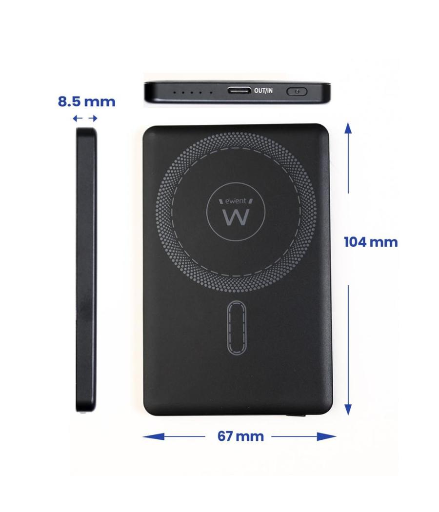 Powerbank ewent ew1160 ultraslim magsafe 5000mah