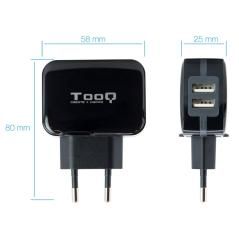 TooQ TQWC-1S02 Cargador de pared 2 USB Negro - Imagen 7