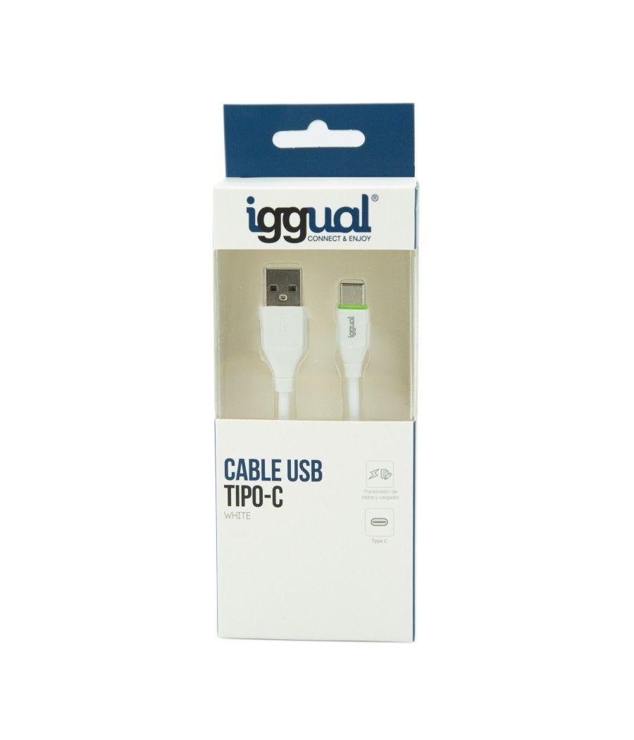 iggual cable USB-A/USB-C 100 cm blanco - Imagen 2