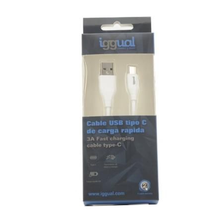 iggual Cable USB-A/USB-C 100 cm blanco Q3.0 3A