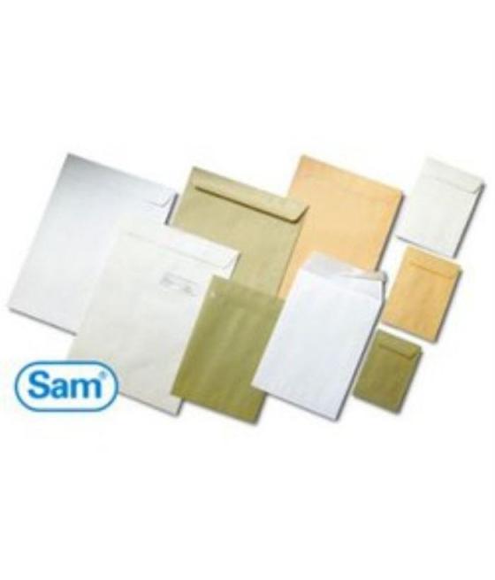 Sam bolsa din c4 autoadhesivo con tira de silicona 229x324 100 gramos offset blanco 250 bolsas