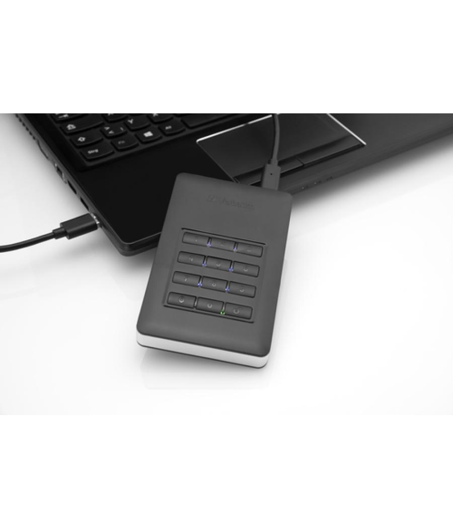 Verbatim Disco duro portátil y seguro Store n Go de 1 TB con teclado