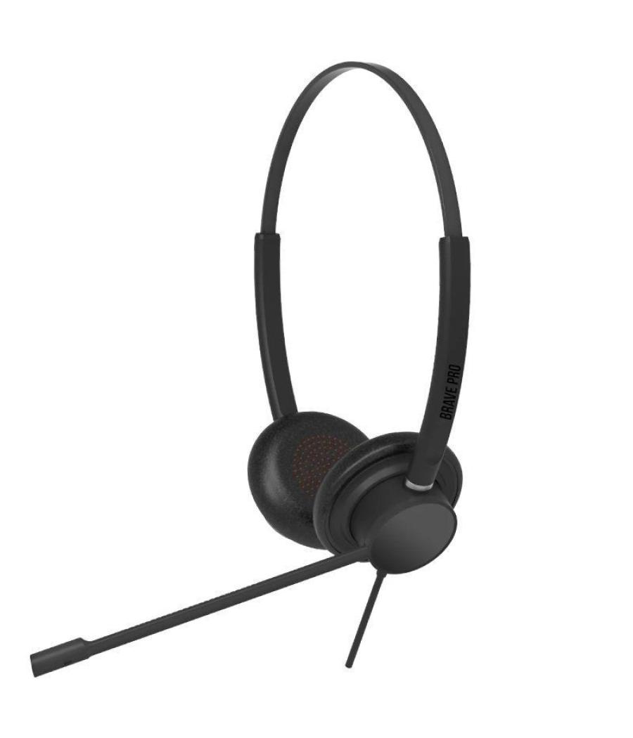 Auriculares spc brave pro/ con micrófono/ jack 3.5/ usb/ negros