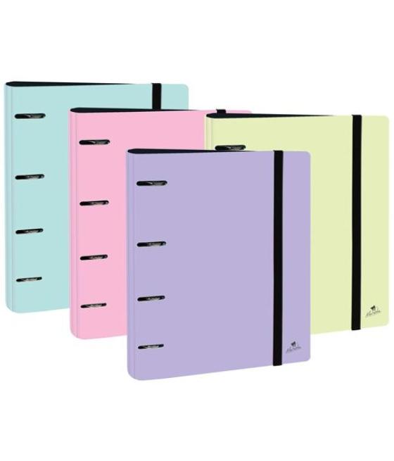 Mariola carpeblock anillas mixtas 4x40mm c/recambio 100h 90gr 6 separadores plástico polyfoam pastel