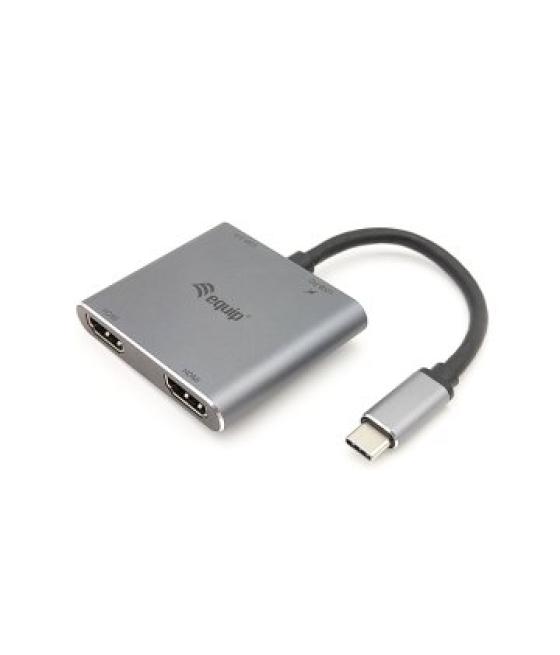 Docking usb-c equip 133484 a 2xhdmi 4k 1xusb-c pd 100w 1xusb-a 3.0