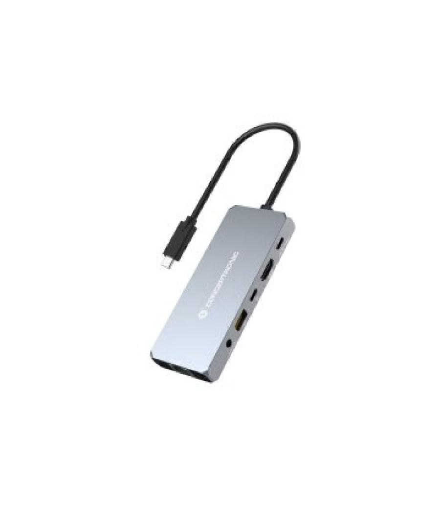 Docking usb-c conceptronic donn22g 6-in-1 usb4 40gbps, 8k 60hz hdmi, 2.5gbe lan, usb-a 10gbps, usb-c