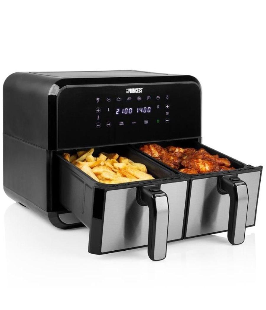 Freidora por aire / sin aceite princess double basket airfryer 182074/ 2400w/ capacidad 8l