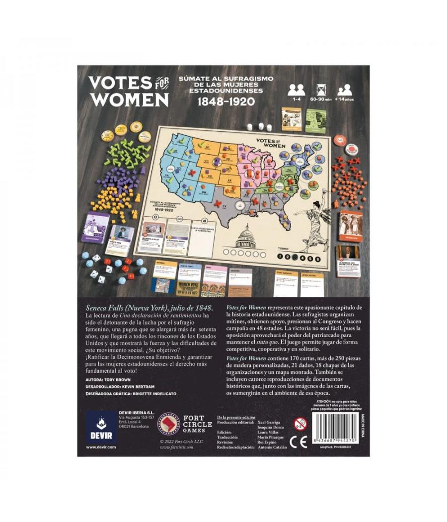 Juego de mesa devir votes for women