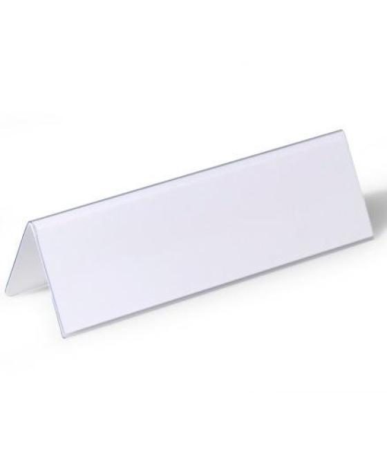 Durable portanombres de mesa 61x210mm transparente