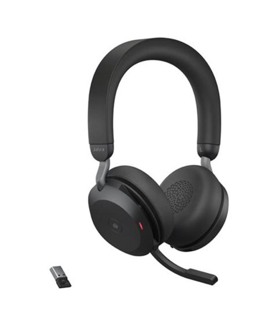 Auriculares jabra evolve2 75 ms stereo inalambrico negro